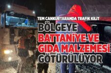 BÖLGEYE BATTANİYE VE GIDA MALZEMESİ GÖTÜRÜLÜYOR