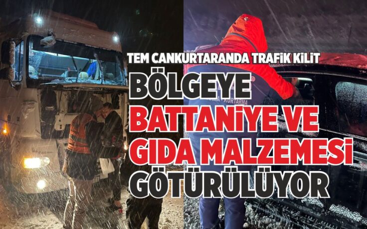 BÖLGEYE BATTANİYE VE GIDA MALZEMESİ GÖTÜRÜLÜYOR